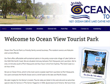 Tablet Screenshot of oceanviewtouristpark.net.au